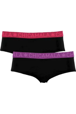 Muchachomalo Dames 2-pack hipster effen