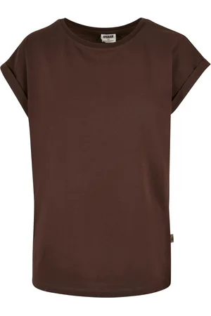 Urban classics Dames biologisch katoenen verlengd schouder t-shirt