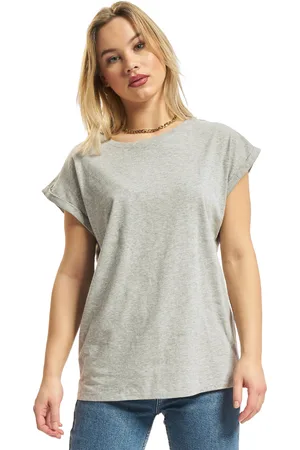 Urban classics Dames verlengd schouder t-shirt (set van 2)