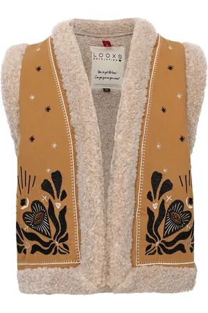 LOOXS Revolution Meisjes gilet boho oker