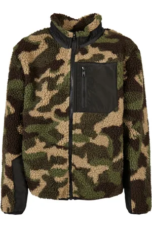 Urban classics Camo sherpa jongens jas