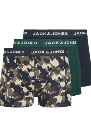 JACK & JONES Heren boxershorts trunks jaccamoflage 3-pack
