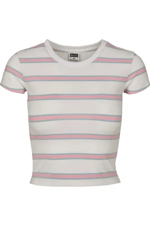 Urban classics Dames streep crop t-shirt