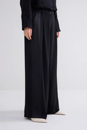 Summum Woman 4s2710-12124 trousers wide leg crepe viscose blend