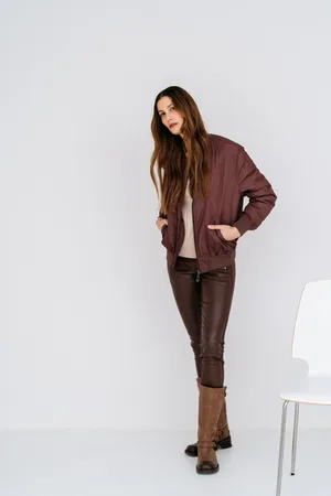 zizo Broek juul vegan leather choco