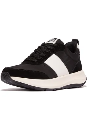FitFlop F-mode flow sneaker nylon & suede mix