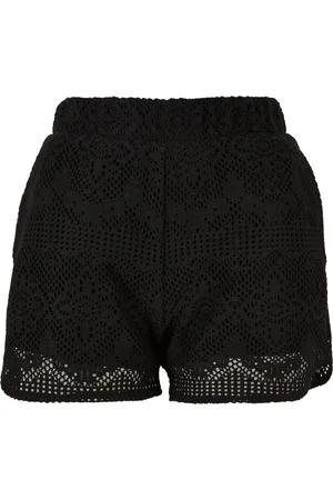 Urban classics Dames kanten gehaakt resort korte broek