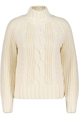 Red Button Sweater srb4370 turtle cable cream