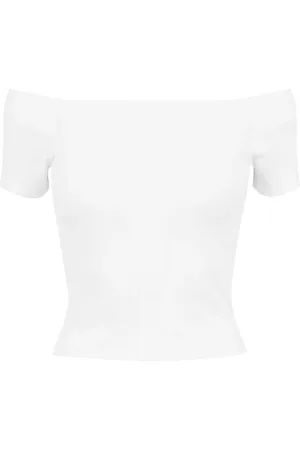 Urban classics Dames geribd off shoulder t-shirt