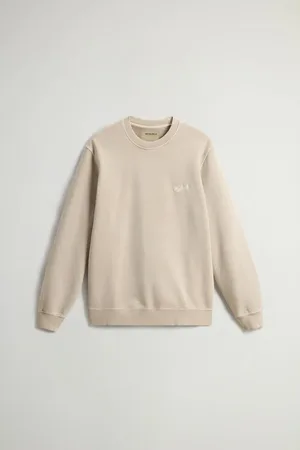 Woolrich Men garment dyed crewneck rope