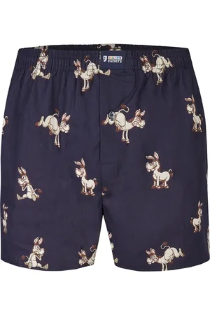 HAPPY SHORTS X heren wijde boxershort met binnenbroek ezel print