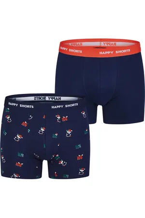 HAPPY SHORTS Heren boxershorts kerst print 2-pack hohoho