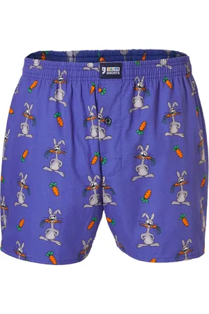 HAPPY SHORTS X heren wijde boxershort met binnenbroek haas print