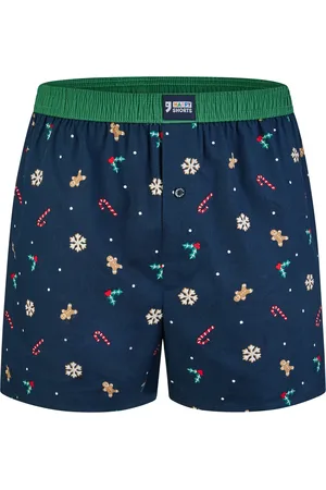 HAPPY SHORTS Heren wijde boxershorts kerst print christmas allover