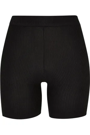 Urban classics Dames gebreide geribde korte broek