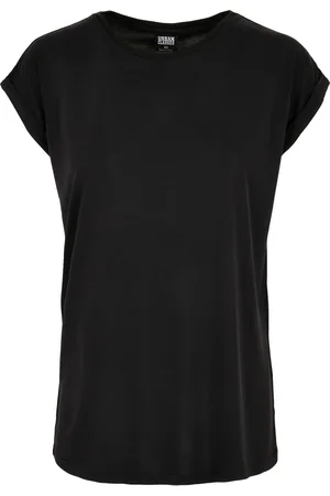 Urban classics Dames modal verlengd schouder t-shirt