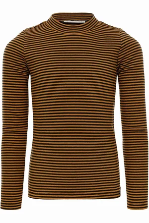 LOOXS Revolution Meisjes t-shirt ls oker gestreept