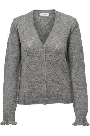 JACQUELINE DE YONG Letty l/s v-neck struc cardi knt