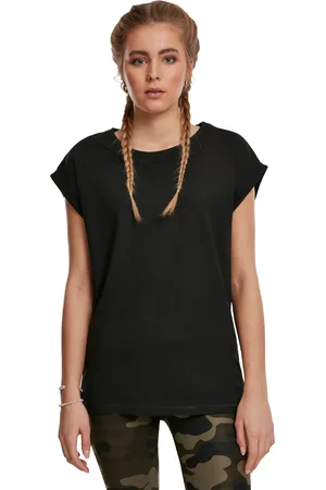 Urban classics Dames verlengd schouder t-shirt (set van 2)