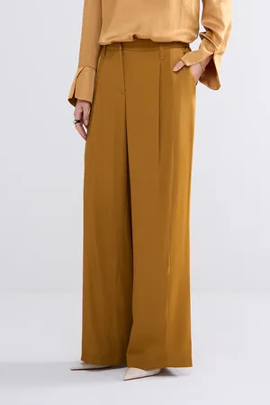 Summum Woman 4s2710-12124 trousers wide leg crepe viscose blend