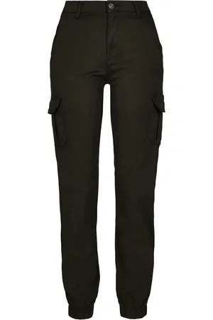 Urban classics Dames cargo broek met hoge taille