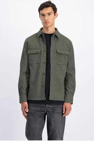 Law Of The Sea Apate knitted twirl overshirt 2443025 thyme
