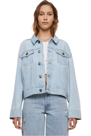Urban classics Dames 80s oversized denim jas