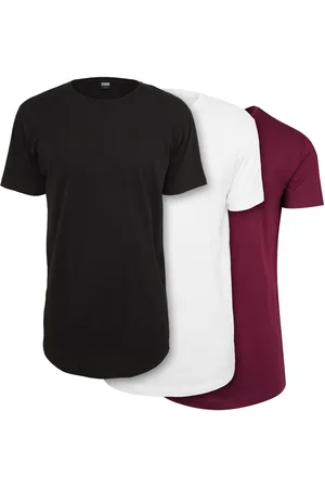 Urban classics Heren lang t-shirt in vorm (pak van 3)