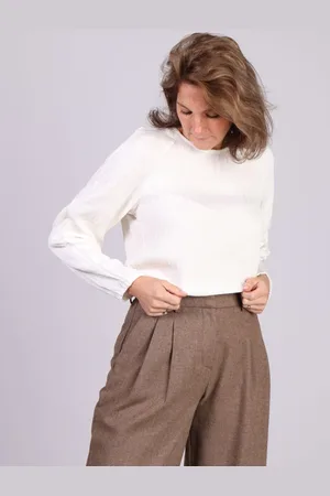 Moss Copenhagen Te blouse structuur en ronde hals miesha