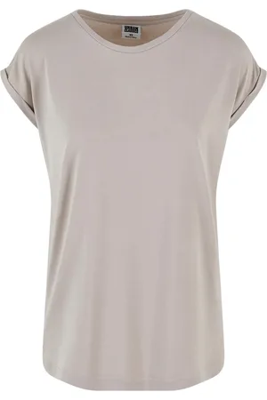 Urban classics Dames modal verlengd schouder t-shirt