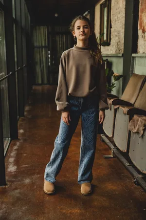 LOOXS Revolution Denim straight leg swirl voor meisjes in de kleur