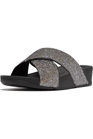 FitFlop Lulu cross slide glitterball