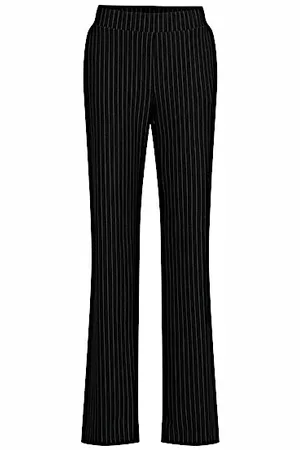 &Co Woman Broek tiana pinstripe punta black
