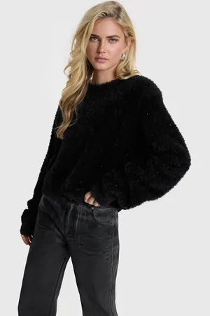 Alix the label 2411861024 ladies knitted pullover with studs