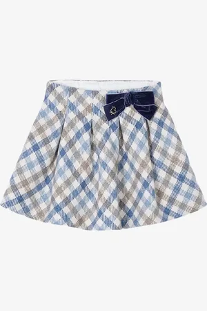 Mayoral Meisjes rok check sky blue
