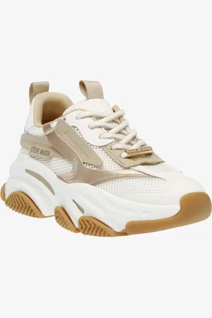 Steve Madden Dames sneaker possession-e coconut milk bronze