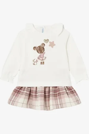 Mayoral Meisjes set rok tartan blush