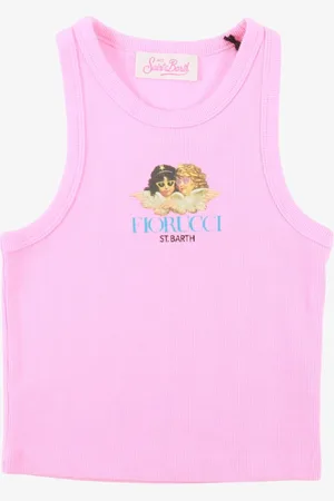 MC2 SAINT BARTH Meisjes top rib angels fiorucci roze