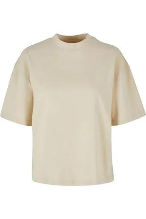 Urban classics Dames organic t-shirt met zijsplitten