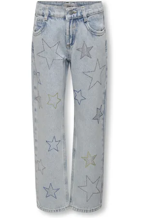ONLY Kogcarly dad straight star dnm jean blue denim