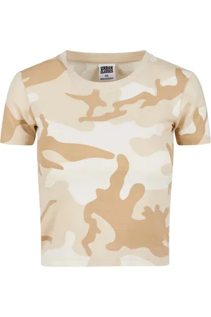 Urban classics Dames camo cropped t-shirt