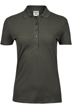 TeeJays Dames luxe stretch poloshirt met korte mouwen