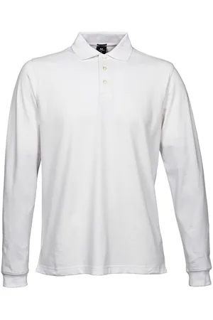 TeeJays Heren luxe stretch poloshirt met lange mouwen