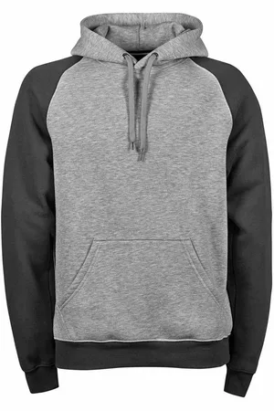 TeeJays Heren two-tone hooded sweatshirt