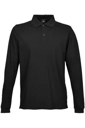 TeeJays Heren luxe stretch poloshirt met lange mouwen
