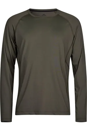 TeeJays Heren cooldry gewatteerd t-shirt met lange mouwen