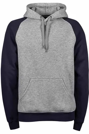 TeeJays Heren two-tone hooded sweatshirt
