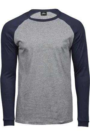 TeeJays Heren heather baseball t-shirt