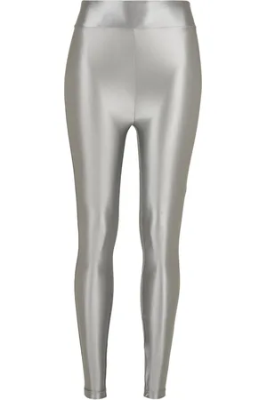 Urban classics Dames metallic glimmende legging met hoge taille
