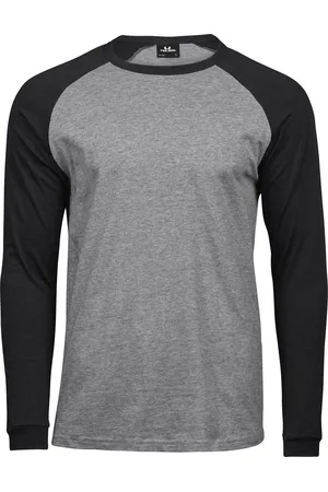 TeeJays Heren heather baseball t-shirt